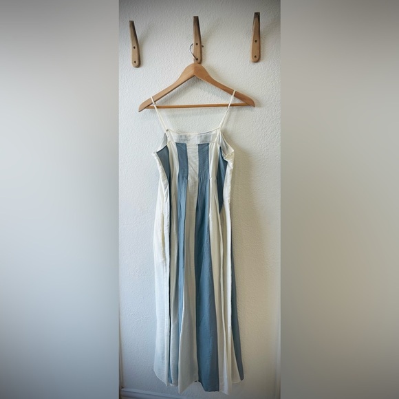 Madewell Pleated Midi Dress in Overcast - Picture 3 of 3